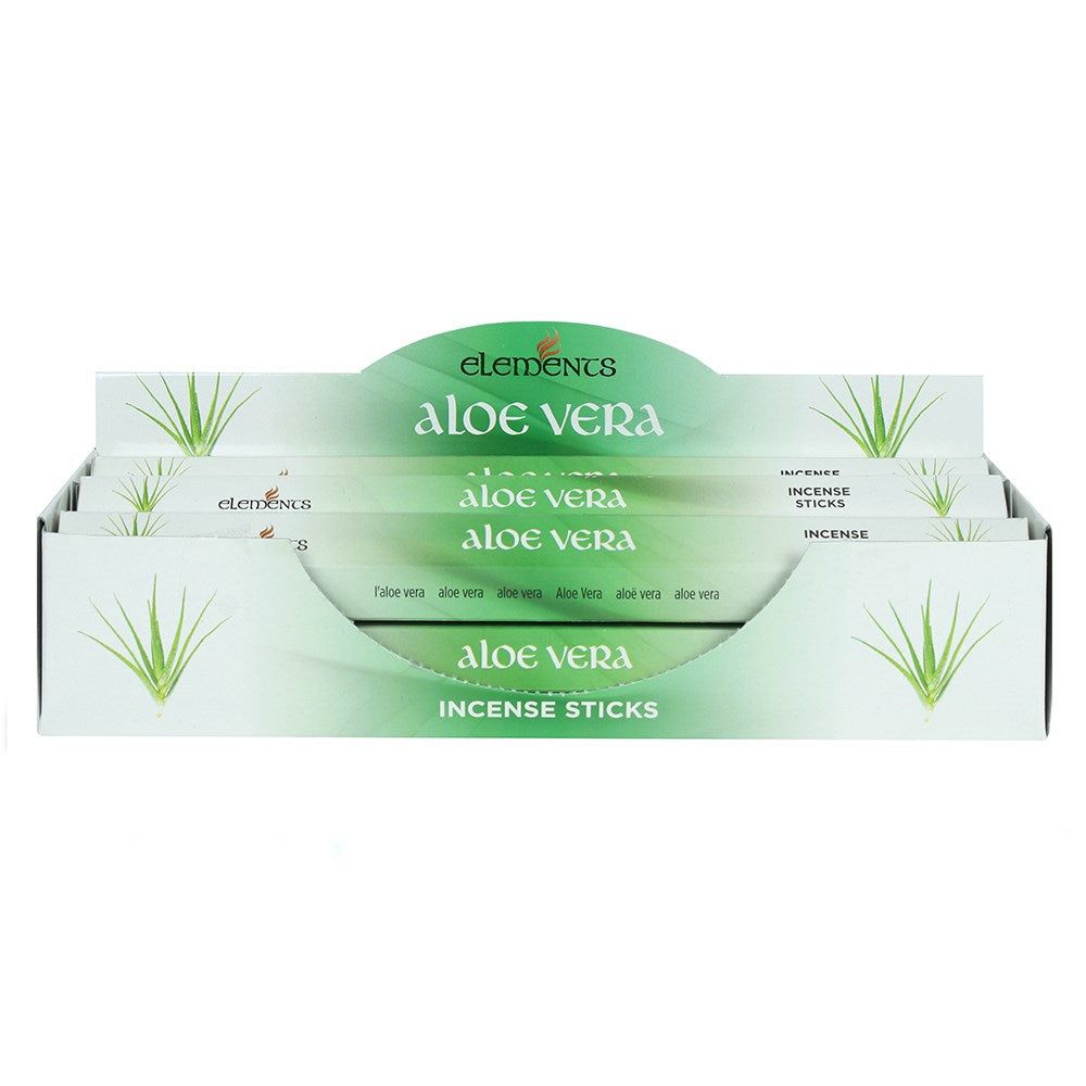 Elements Incense Sticks Display - Aloe Vera (6 Packs of 20 Sticks), SKU PG-14430, UPC 700317070535