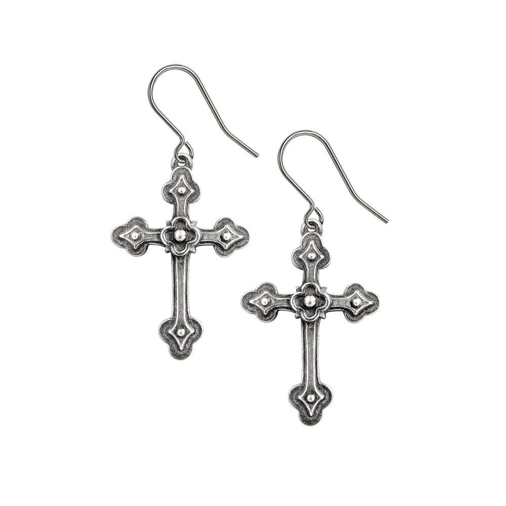 Gothci Devotion Crosses Earrings, SKU AL-E464, UPC 700317061823