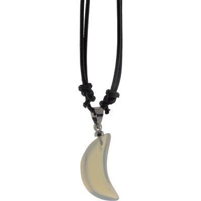 Gemstone Moon Necklace - Opalite, SKU KH-98850, UPC 700317247739