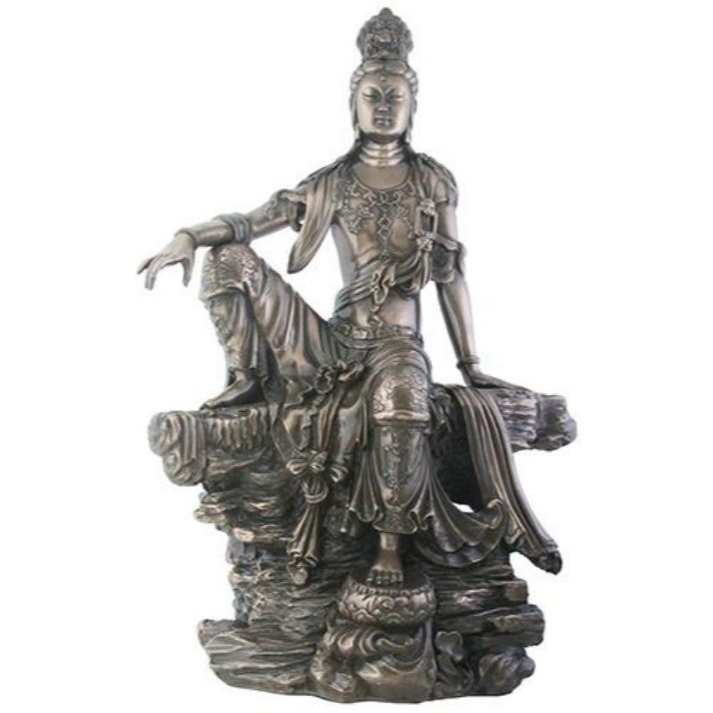14&quot; Water and Moon Kuan Yin Statue, SKU PG-Y9044, UPC 700317246558
