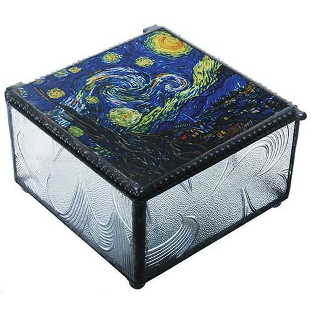 4&quot; Van Gogh - The Starry Night Art Glass Display Box, SKU PG-Y8508, UPC 700317295228