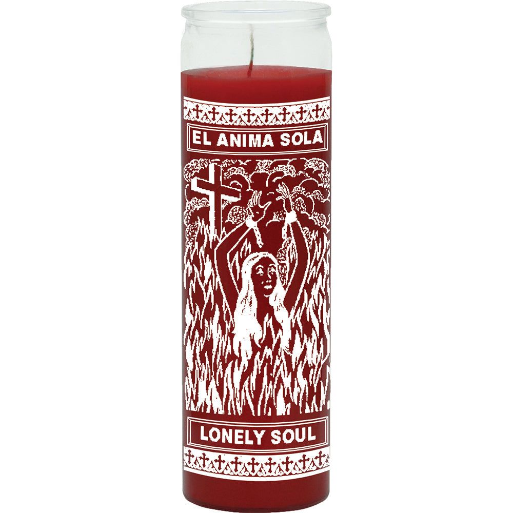 7 Day Glass Candle Lonely Soul - Red, SKU WP-575-529, UPC 700317117926