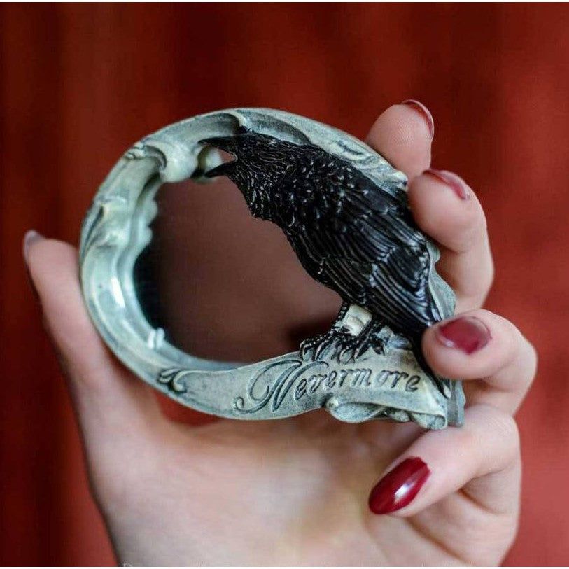 3.5&quot; Nevermore Compact Mirror, SKU PG-14639, UPC 700317024248