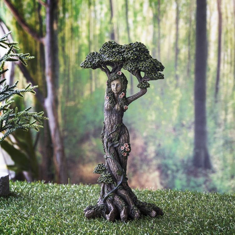 12&quot; Ent Lady Ash Tree Polyresin Statue, SKU PG-14355, UPC 700317029786