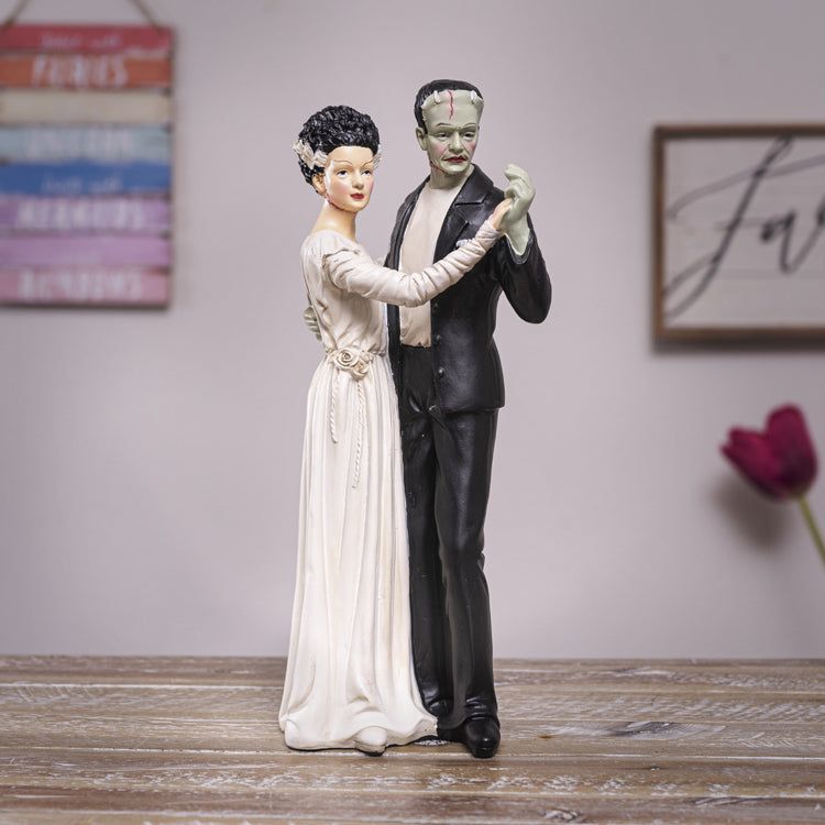 12&quot; Frankenstein and Bride Dancing Statue, SKU PG-15051, UPC 700317072317
