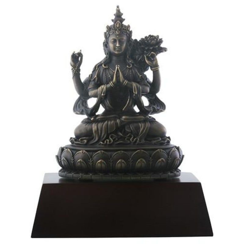 8&quot; Avalokiteshvara Bronze Statue, SKU PG-Y8671, UPC 700317246466