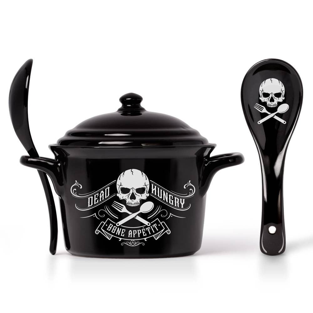 6&quot; Bowl/Serving Dish with Spoon Set - Bone Appetit, SKU AL-MRB3, UPC 700317064565