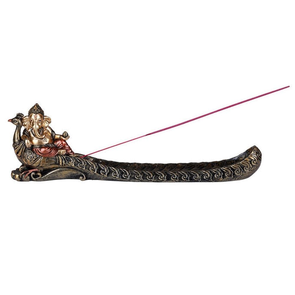 10.6&quot; Bronze Ganesha Stick Incense Burner, SKU PG-13330, UPC 700317047421