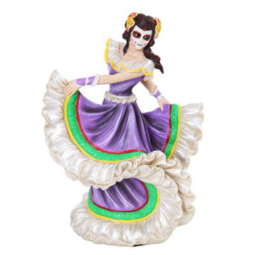 7.75&quot; Day of the Dead Statue - Purple Dancer, SKU PG-10711, UPC 700317038146