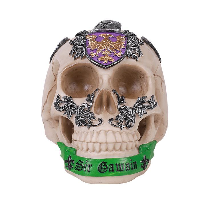 6.75&quot; Sir Gawain Skull Statue, SKU PG-13671, UPC 700317072287