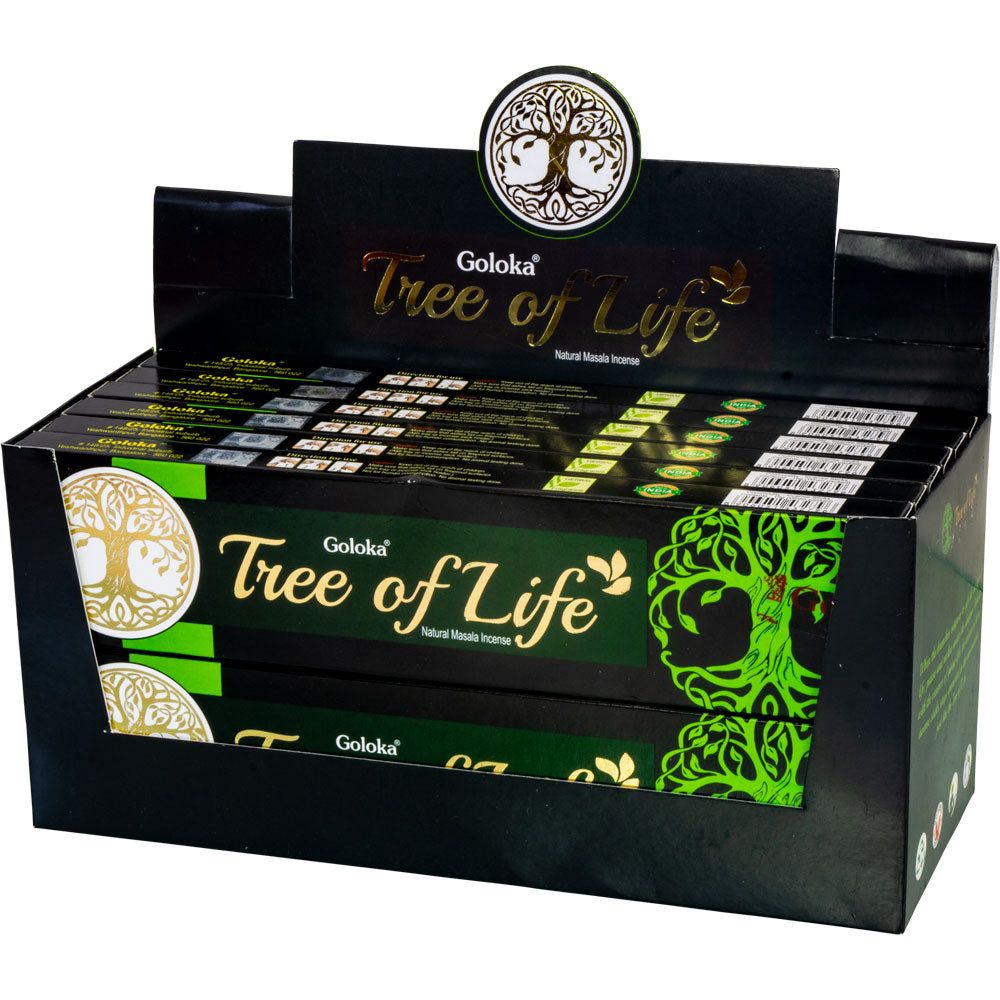 Goloka Incense 15 grams - Tree of Life (Pack of 12), SKU KH-73120, UPC 700317067603