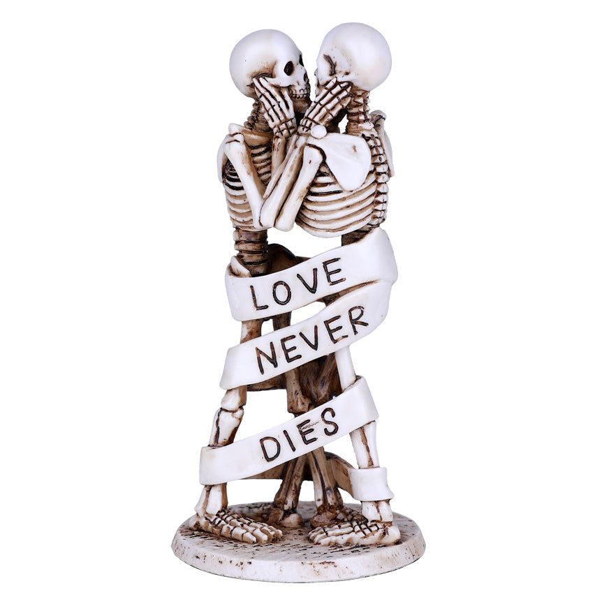 7&quot; Skeleton Statue - Love Never Dies Kissing, SKU PG-13465, UPC 700317052180