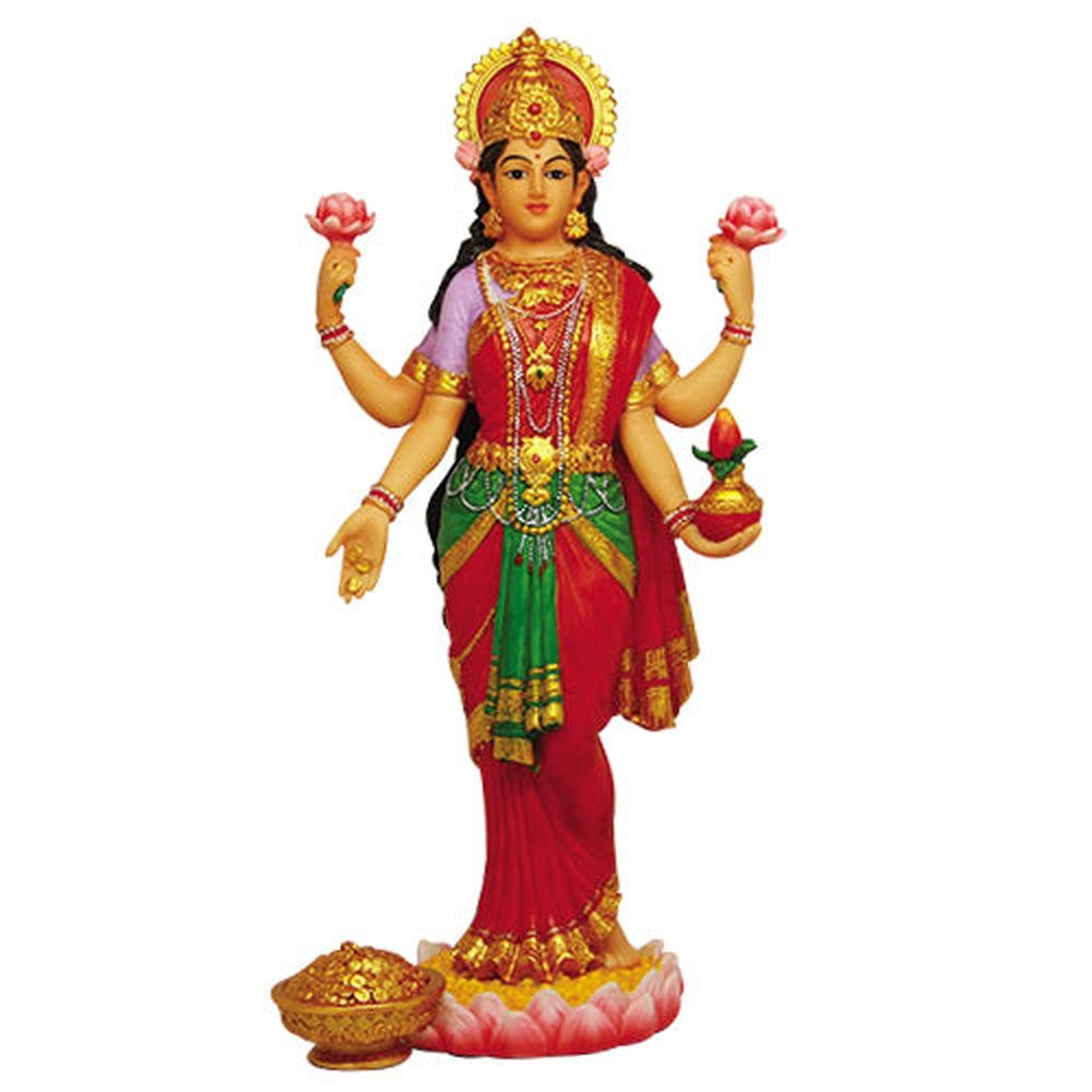 10&quot; Hindu Statue - Lakshmi (Colorized), SKU PG-9325, UPC 700317054085