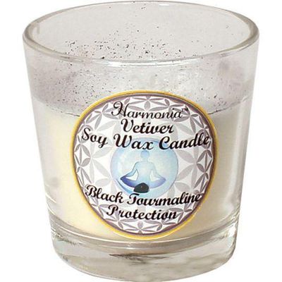 Harmonia Soy Gem Votive Candle - Protection Black Tourmaline, SKU KH-39303-D6, UPC 700317121275