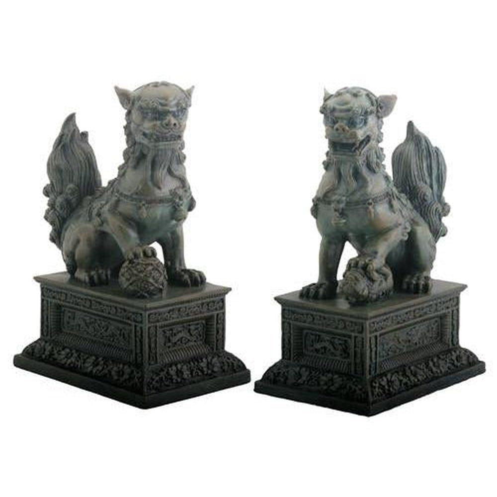 9&quot; Chinese Lions Statue (Set of 2), SKU PG-Y5511, UPC 700317246534