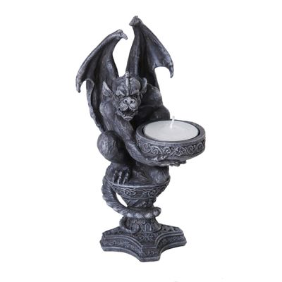 6&quot; Gargoyle Tealight Candle Holder, SKU PG-12093, UPC 700317015925