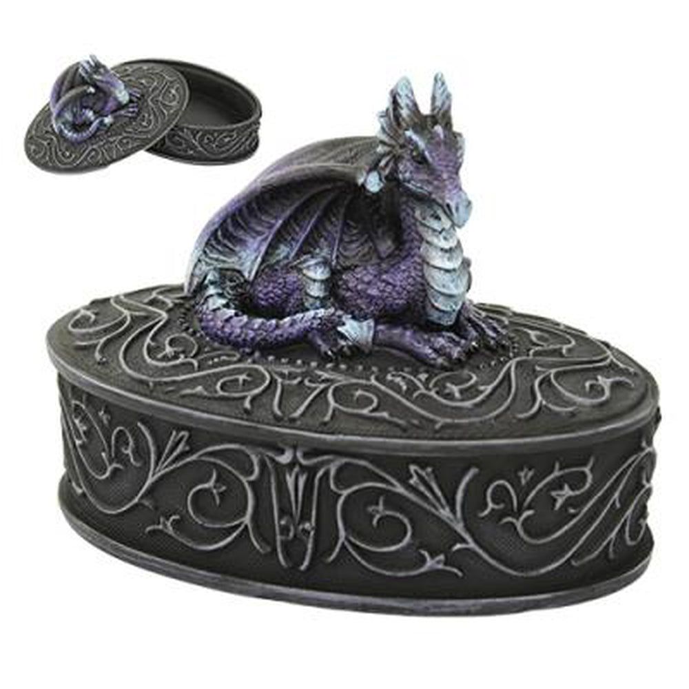 5.6&quot; Oval Dragon Display Box, SKU PG-10918, UPC 700317074120