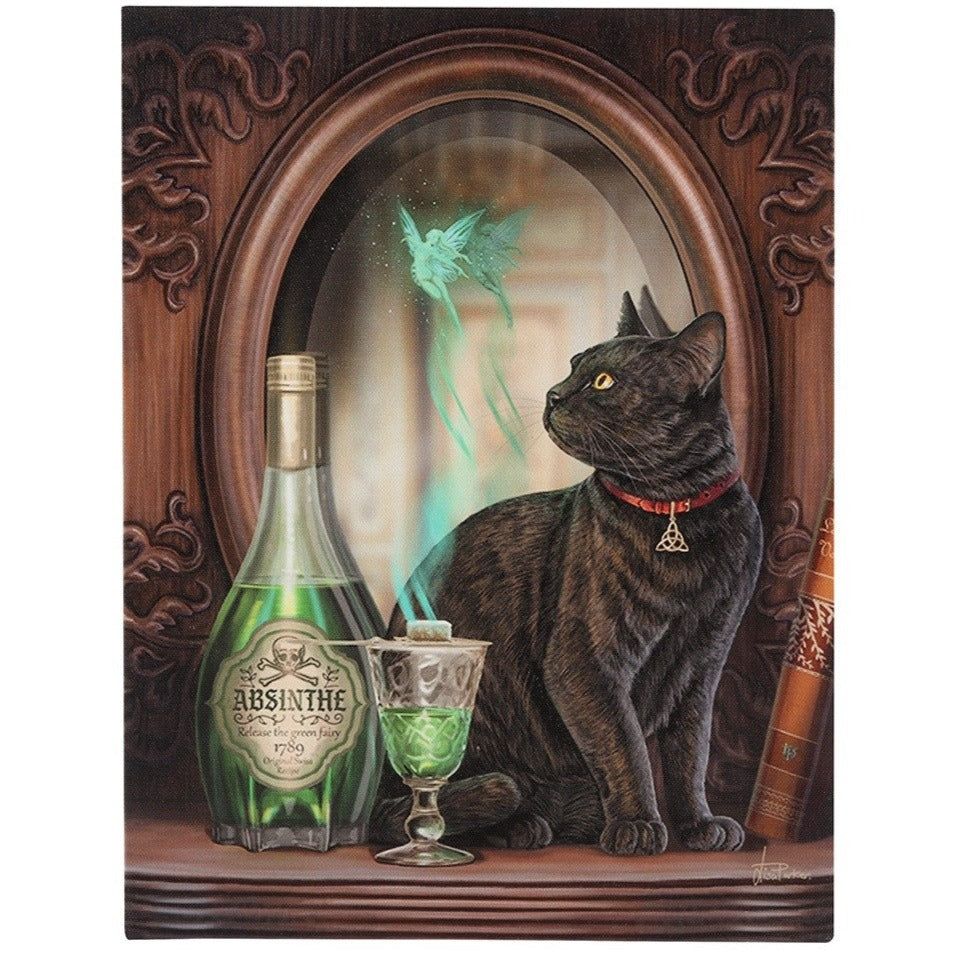 9.8&quot; Lisa Parker Canvas Print - Absinthe Cat, SKU PG-14283, UPC 700317299615
