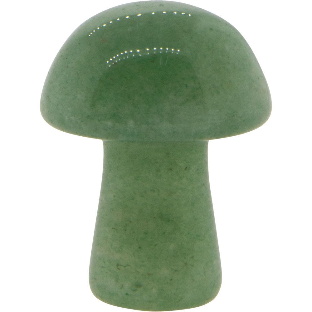1&quot; Mushroom Gemstone Carving - Green Aventurine, SKU KH-98854, UPC 700317247487