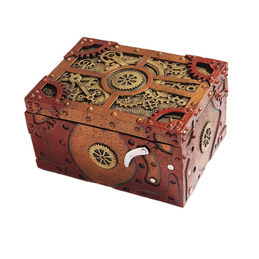 5&quot; Steampunk Clockwork Display Box, SKU PG-9636, UPC 700317110248