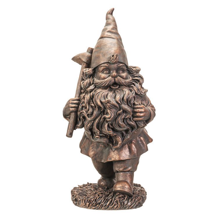 18&quot; Gnome Statue - Bronze Gnome Planter, SKU PG-14789, UPC 700317041252