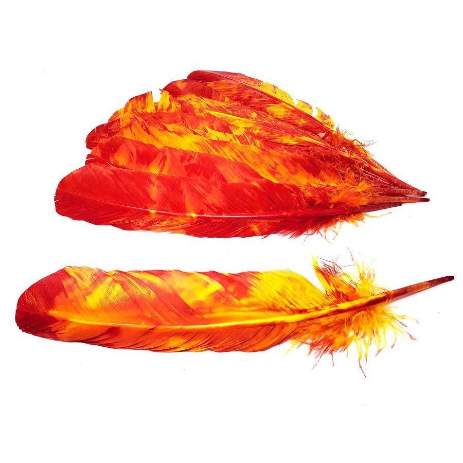 10-12&quot; Tie Dye Red Feather, SKU FTH-TIE-RED, UPC 6016006931938