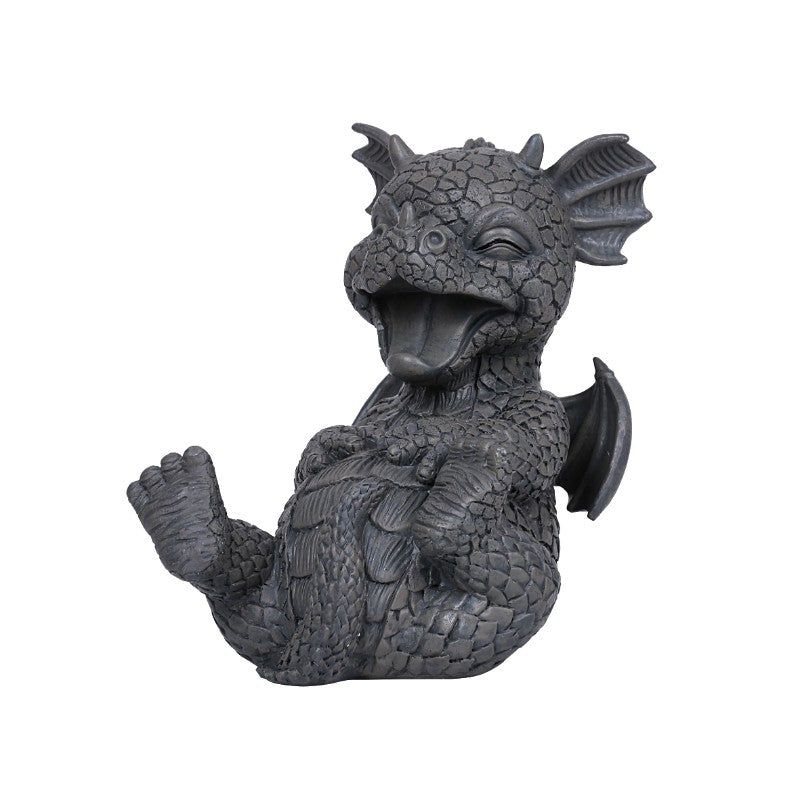 8&quot; Garden Dragon Statue - Laughing, SKU PG-12804, UPC 700317030539