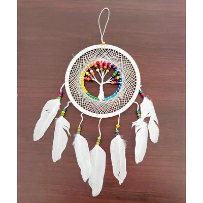 6&quot; Dream Catcher - Wooden Bead Tree of Life, SKU DC94, UPC 700317030898