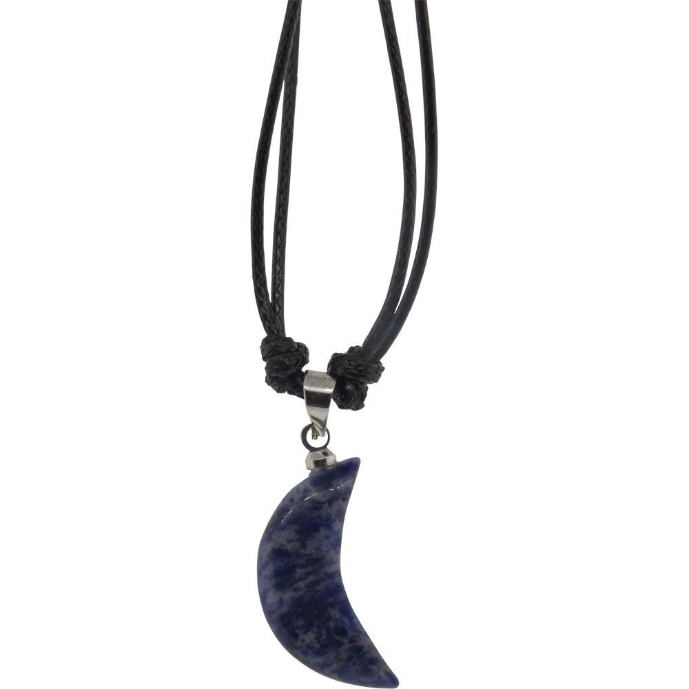 Gemstone Moon Necklace - Sodalite, SKU KH-98847, UPC 700317247708