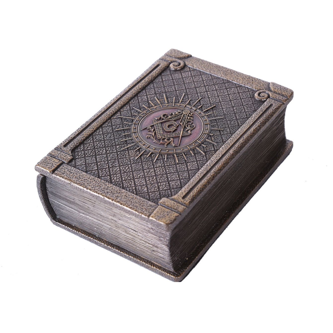 6&quot; Masonic Bronze Book Display Box, SKU PG-11359, UPC 700317074229