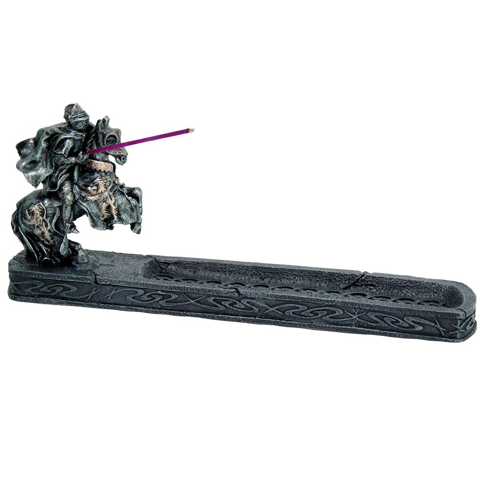 11.25&quot; Knight on Horse Stick Incense Burner, SKU PG-12350, UPC 700317050254