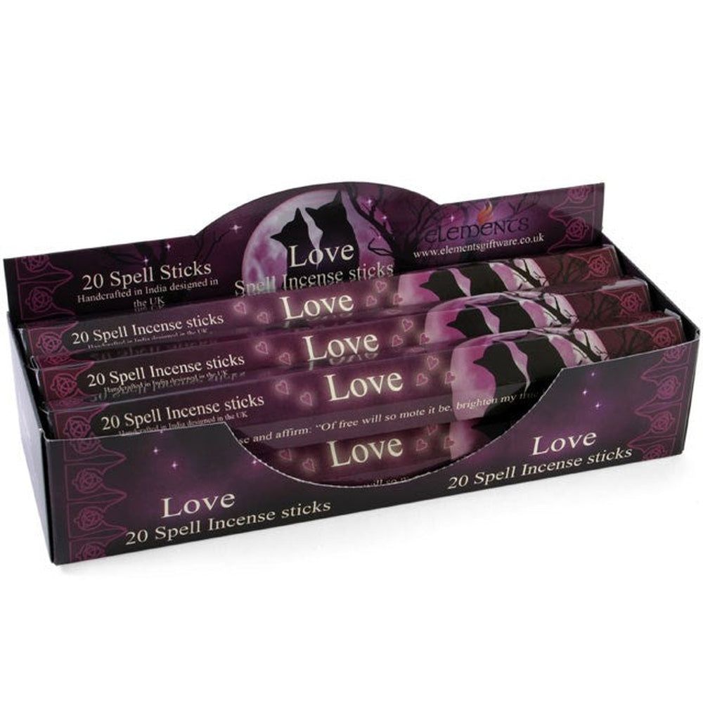 Elements Incense Sticks Display - Love (6 Packs of 20 Sticks), SKU PG-13851, UPC 700317118053