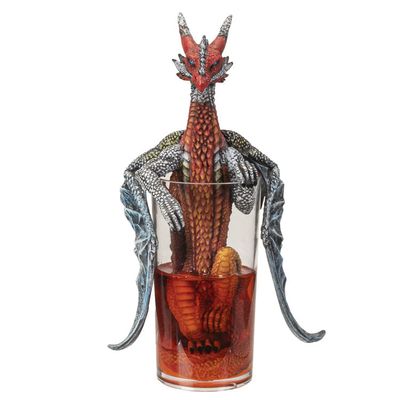 8.75&quot; Long Island Ice Tea Dragon Statue, SKU PG-14965, UPC 700317077930