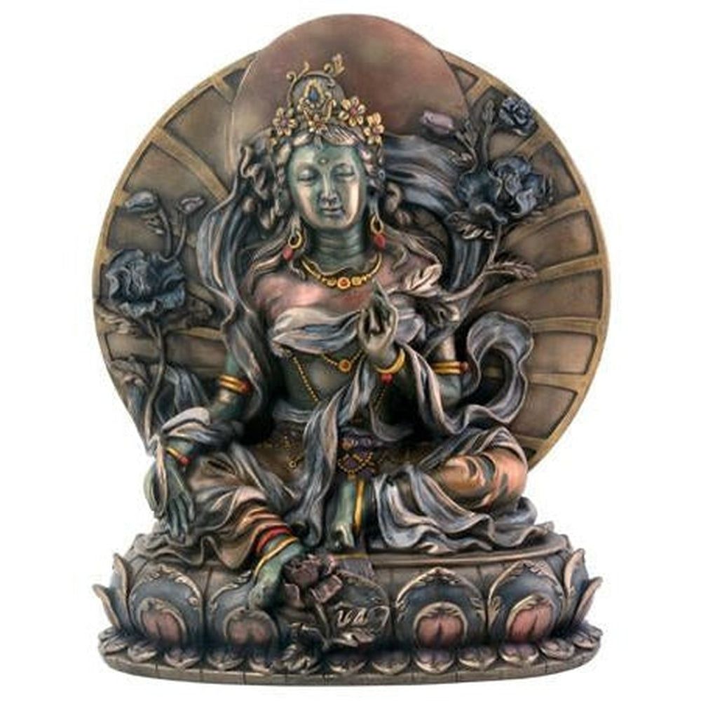 9.5&quot; Green Tara Statue, SKU PG-Y6354, UPC 700317246541