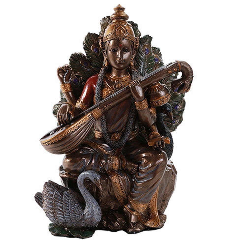 8&quot; Hindu Statue - Saraswati, SKU PG-11537, UPC 700317053514
