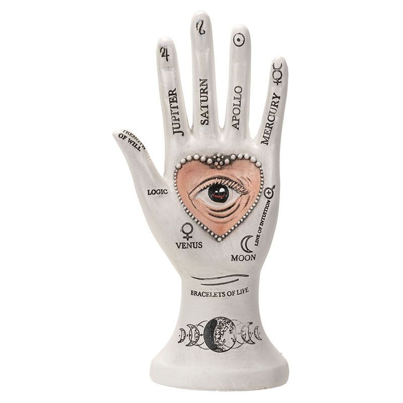 8.8&quot; Palmistry Hand Statue - Heart, SKU PG-15069, UPC 700317072447