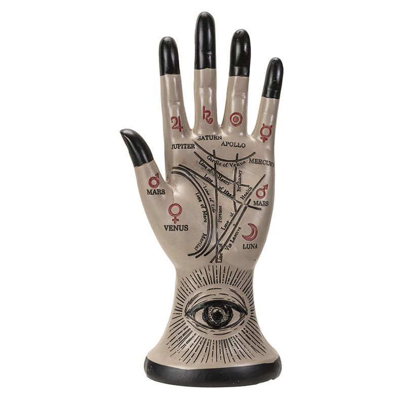 8.8&quot; Palmistry Hand Statue - Colorized, SKU PG-15068, UPC 700317072430