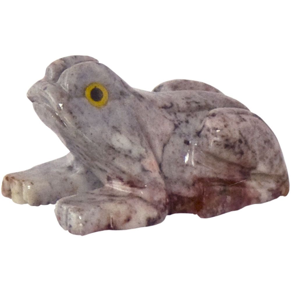 1.25&quot; Dolomite Spirit Animal Carving - Frog, SKU KH-33631-D5, UPC 700317246428