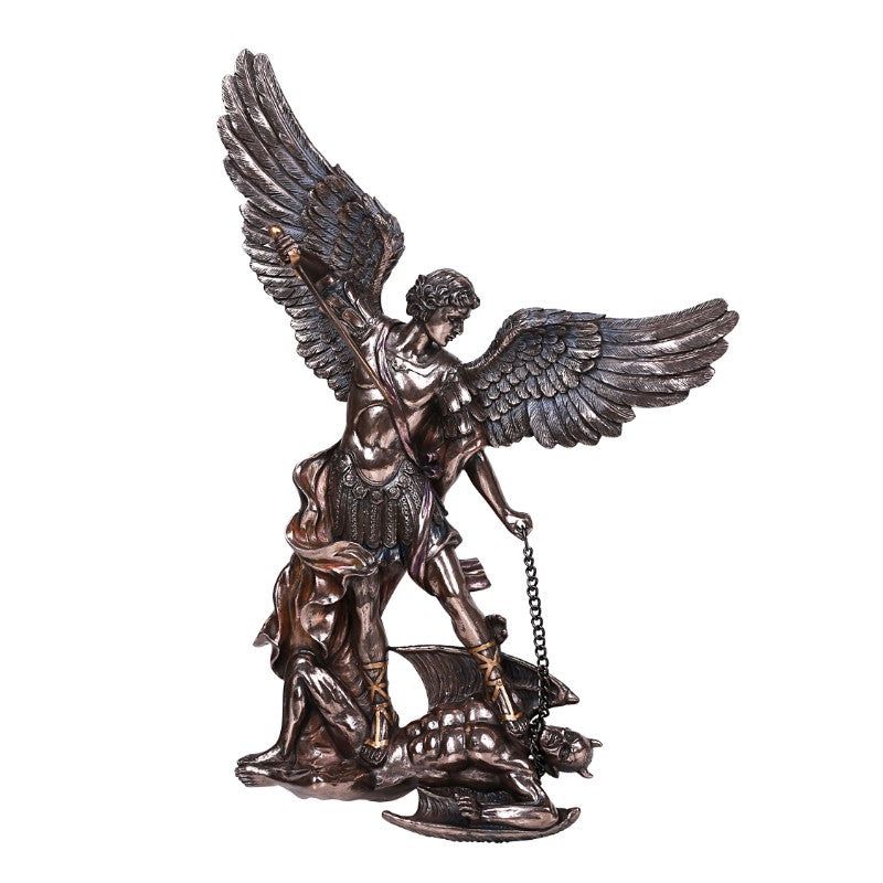 15&quot; Archangel Statue - St. Michael in Battle, SKU PG-12785, UPC 700317290469