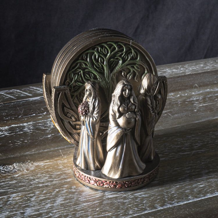 4.5&quot; Mother, Maiden, Crone Coaster Set, SKU PG-Y9304, UPC 700317125846