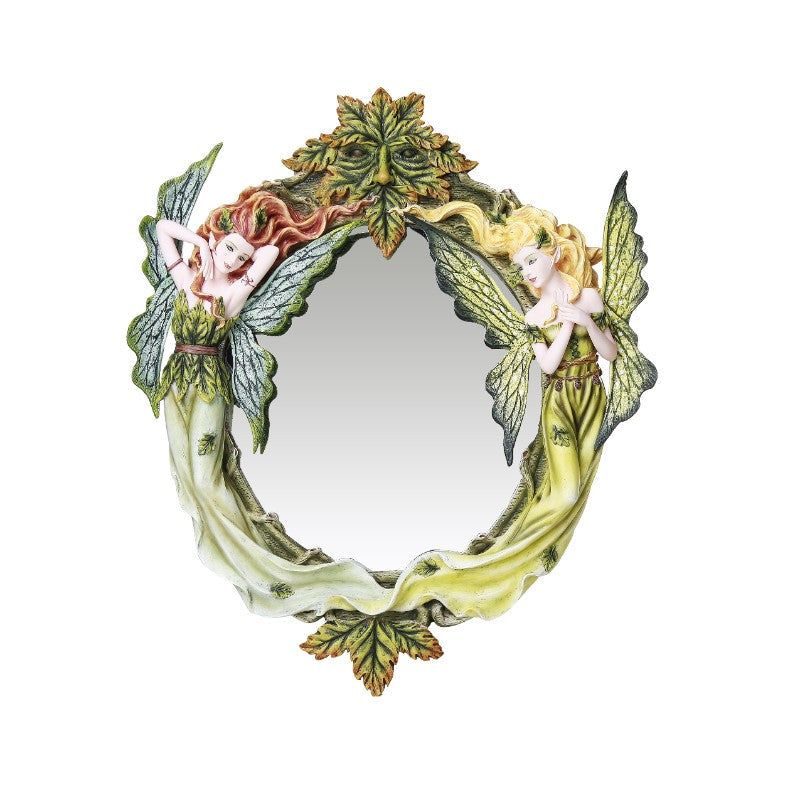 14.75&quot; Fairyland Fairies Mirror with Greenman, SKU PG-12192, UPC 700317030621