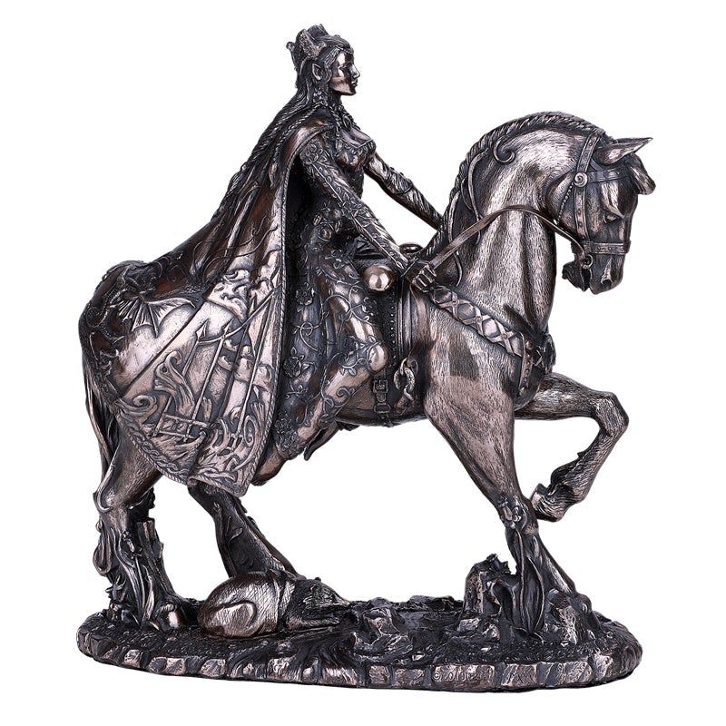 10&quot; Riding Rhiannon Statue, SKU PG-13419, UPC 6016015269275