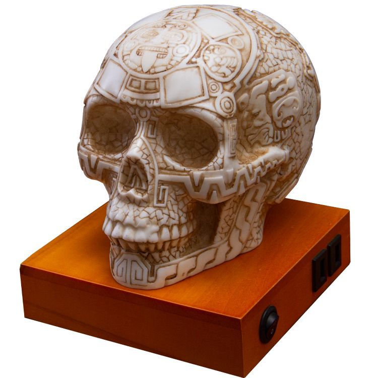 7.75&quot; Aztec Skull LED Lamp, SKU PG-13575, UPC 700317072171