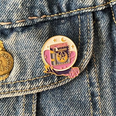 Wizard Spell Book Enamel Pin, SKU Pins-161, UPC 700317123255