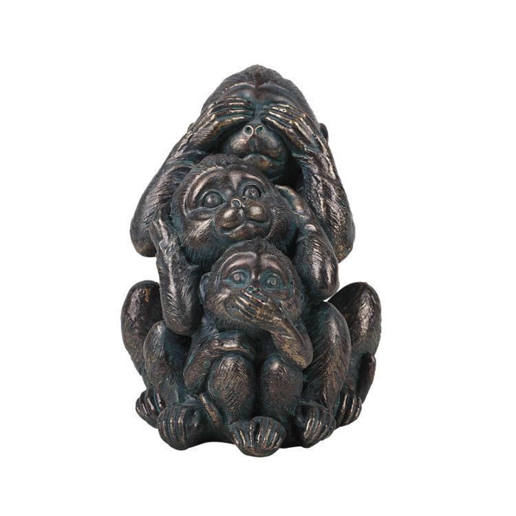 5&quot; Hear, See, Speak No Evil Monkey Statue, SKU PG-13748, UPC 700317252818