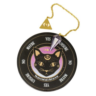 Mystic Cat Pendulum Divination Kit, SKU PG-15320, UPC 700317293613