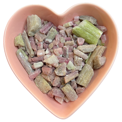 Bi-Color Tourmaline Rough Straw Natural Gemstone - 1 oz, SKU PC-70315, UPC 6016010989901