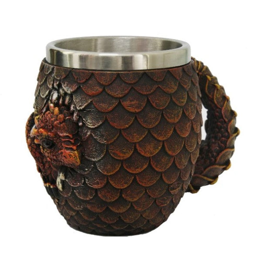 5.8&quot; Stainless Steel Resin Mug - Dragon Hatchling Copper, SKU PG-13001, UPC 700317044864