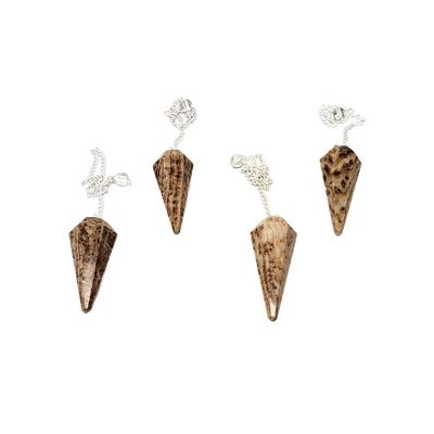 6-Sided Pendulum - Aragonite, SKU PEND-93, UPC 6016015128183