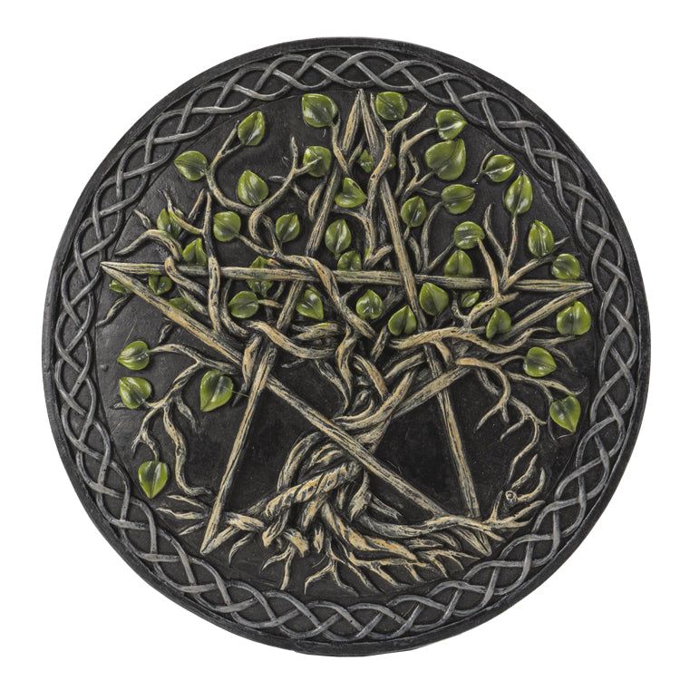 7.8&quot; Tree of Life Pentagram Wall Plaque, SKU PG-15084, UPC 700317071334